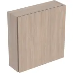 Armario suspendido Geberit cuadrado, con una puerta: 45x46.7cm, Cuerpo y frontal: encina/melamina con textura de madera